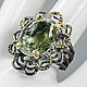 925 silver ring with natural prasiolite green amethyst. Rings. Silverjewels. My Livemaster. Фото №5