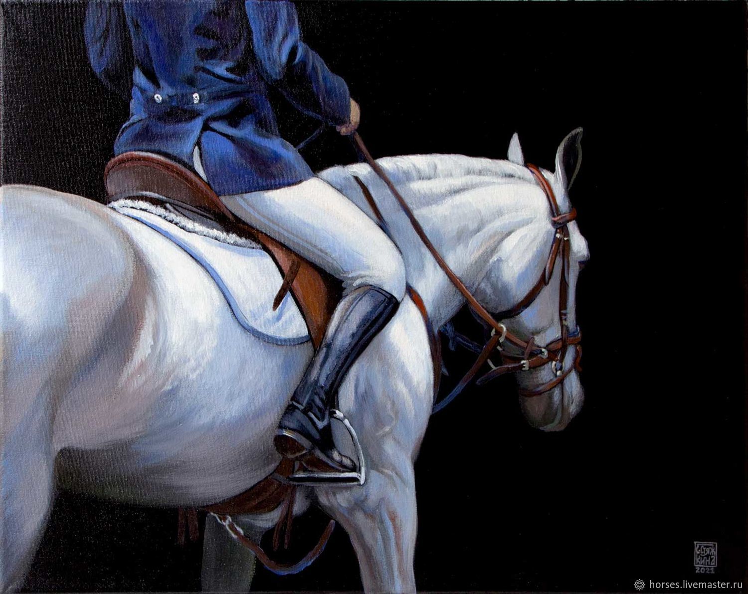 Картина Спортсменка на белом коне, Картины, Йошкар-Ола,  Фото №1