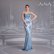 Платье с пышной юбкой, из 3D ткани созданной вручную от "АгАтА"
