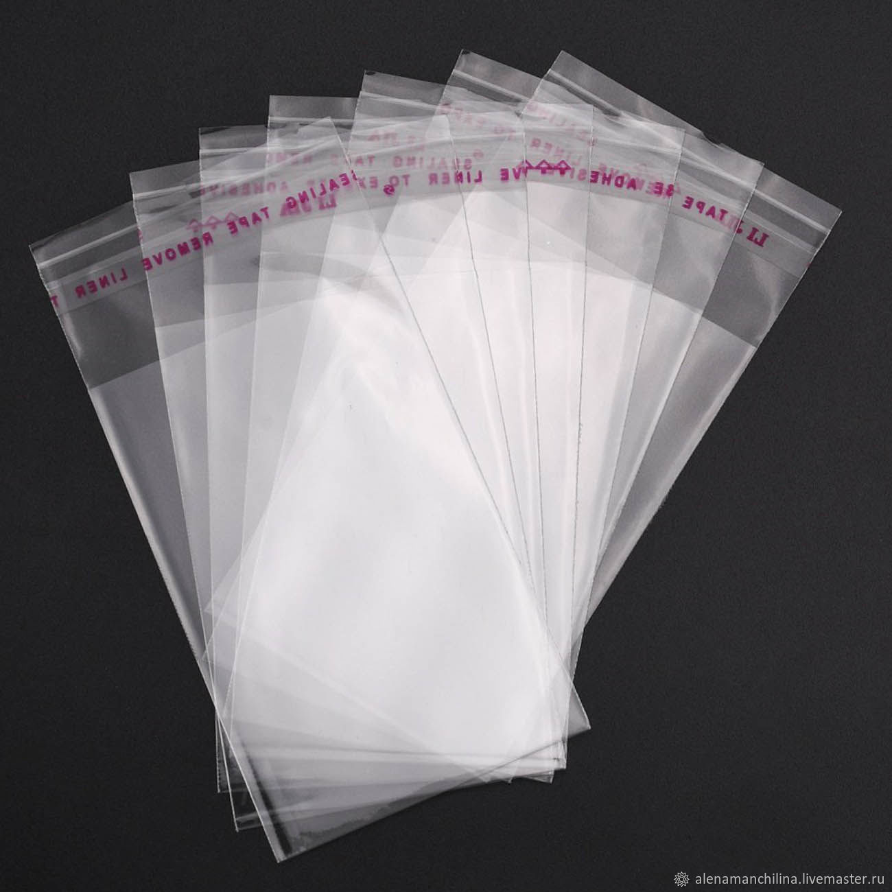 Пакеты 3х7+3 см. БОПП 100 штук прозрачные с клеевым клапаном купить в ...