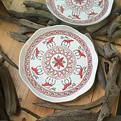 Комплект керамических плиток "Травы" для кухонного фартука