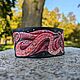 Браслет кожаный "Кракен" черный. Браслет-манжета. Alla LeatherworkS. Интернет-магазин Ярмарка Мастеров.  Фото №2