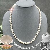 Работы для детей, handmade. Livemaster - original item Beads for women white pearls a gift for a woman mother grandmother friend. Handmade.
