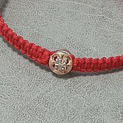 Украшения handmade. Livemaster - original item Red Thread Bracelet (Silver, Gold, Diamond). Handmade.