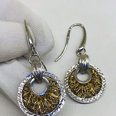  ручной работы. Ярмарка Мастеров - ручная работа Круглые серьги из серебра. Handmade.