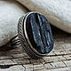 Royal ring (ring) with tourmaline sherl ' Black Panther', Ring, Yaroslavl,  Фото №1