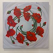 Картины и панно handmade. Livemaster - original item Oil painting Dance of Poppies. Handmade.