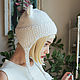 Warm Hat with ears, White cat, Cat ears, Unisex. Caps. NatalieKnit. My Livemaster. Фото №4