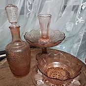 Винтаж handmade. Livemaster - original item Vintage caramel glass tableware. Handmade.