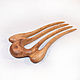 Hair clip made of wood 'Trio '(oak). Hairpins. OakForest Wooden Jewelry. My Livemaster. Фото №4