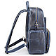 Leather backpack 'Dionysus' (blue wax). Backpacks. Russian leather Guild. My Livemaster. Фото №4