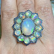 Украшения handmade. Livemaster - original item Exclusive ring with natural opal. Handmade.