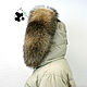 The edge of the hood from raccoon fur. Wholemeal. №1, Collars, Ekaterinburg,  Фото №1