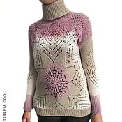 Одежда handmade. Livemaster - original item Women`s sweater Reflection tie-dye 100% wool sectional. Handmade.