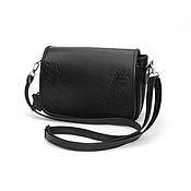 Сумки и аксессуары handmade. Livemaster - original item Crossbody bag: Women`s black leather bag Florence Mod. S93t-711. Handmade.