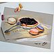 Cake with berries and cookies macarons. Print from the author's work. Pictures. Valeria Akulova ART. My Livemaster. Фото №6