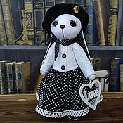 Куклы и игрушки handmade. Livemaster - original item Toy hare in black and white.. Handmade.