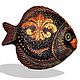 Wall panels decorative Fish Fleur-de-Lis. Pictures. Paint glass (vtatyana66). Online shopping on My Livemaster.  Фото №2