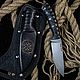 Author's hunting knife 'Bear' (mokume, Bulat, elk horn), Knives, Chrysostom,  Фото №1