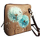 Маленкая кожаная сумочка с росписью " Прозрачный Одуванчик, Classic Bag, Trakai,  Фото №1