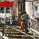 Order Painting with lovers on the bridge. Venice oil painting. Zabaikalie. Livemaster. . Pictures Фото №3