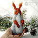 Winter squirrel – toy interior / protein felted wool /felt. Felted Toy. Woolen Zoo. My Livemaster. Фото №5