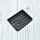 Order The cardholder is made of genuine crocodile leather, in black!. SHOES&BAGS. Livemaster. . Cardholder Фото №3
