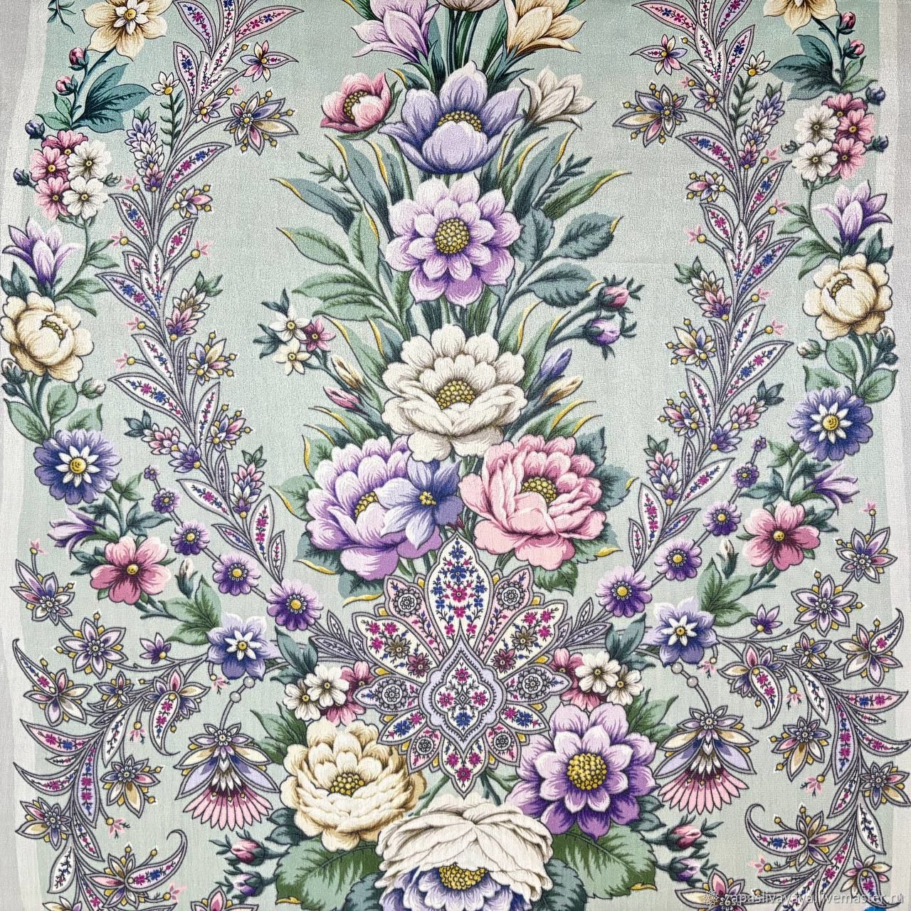 Шелковый лоскут "Пора надежд" павловопосадский купить в интернет-магазине Ярмарка Мастеров по цене 200 ₽ – WAMTERU, Материалы для валяния, Истра - доставка по России