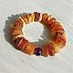 Amber Bracelet made of raw amber medicinal with amethyst, Bead bracelet, Kaliningrad,  Фото №1