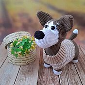 Куклы и игрушки handmade. Livemaster - original item Knitted Toy Dog Corgi. Handmade.