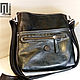 Men's shoulder bag BLACK (envelope). Men\'s bag. Pavel Pestov - Handmade. Online shopping on My Livemaster.  Фото №2