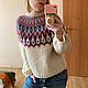Исландский свитер лопапейса из 100% шерсти 44-46 размер. Свитеры. HOMEHOLIC. Ярмарка Мастеров.  Фото №4