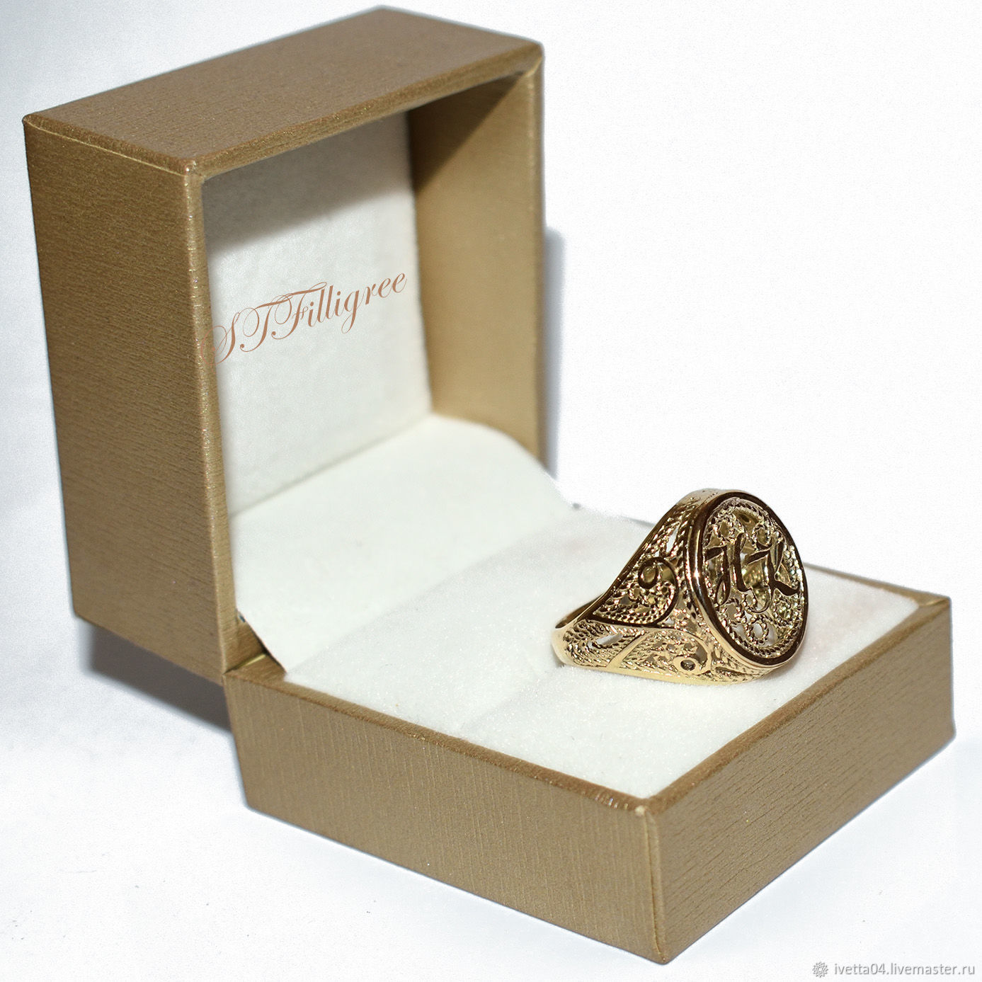 Перстень: Именной перстень печатка. Золото 585 в интернет-магазине ЯрмаркаМастеров по цене 55000 ₽ – QUACERU