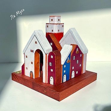 Канцелярские товары ручной работы. Ярмарка Мастеров - ручная работа Карандашница «Домик на столе». Handmade.