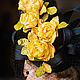 Order Hat with a veil ' Yellow roses'. Novozhilova Hats. Livemaster. . Hats1 Фото №3