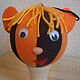 Handmade New Year's ball "Tiger Cub- girl", Christmas decorations, Moscow,  Фото №1