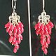 Earrings bunches of coral. Earrings. Jewelry Elena. My Livemaster. Фото №4