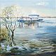 Oil painting . Boat, Pictures, Samara,  Фото №1