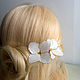Order White hydrangea studs. PandaStudio (glossyfleur). Livemaster. . Hairpin Фото №3