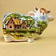 Cow Burenka Spring piggy bank. Symbol of 2021. Piggy Bank. Veselyj farfor. My Livemaster. Фото №6