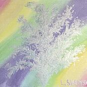 Картины и панно handmade. Livemaster - original item Painting a tree in a rainbow. Mother-of-pearl watercolor 