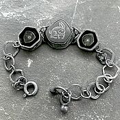 Украшения handmade. Livemaster - original item The Bunnies Bracelet. Silver, intaglio on shungite, tourmalines. Handmade.