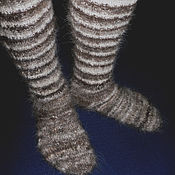 Аксессуары handmade. Livemaster - original item Men`s knitted knee socks. Handmade.