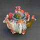 Teapot with three spouts 'fly Agarics'. Teapots & Kettles. Mila. My Livemaster. Фото №4