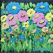 Картины и панно handmade. Livemaster - original item Painting bright flowers 