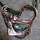 Necklace 'Wild ivy', copper, coil. Necklace. IVA rainbow art. My Livemaster. Фото №6