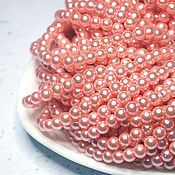 Материалы для творчества handmade. Livemaster - original item Beads 30 pcs Glass Beads 5mm Pink. Handmade.