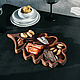 Menagerie de madera de cedro para servir platos y aperitivos.MG16, Scissors, Novokuznetsk,  Фото №1