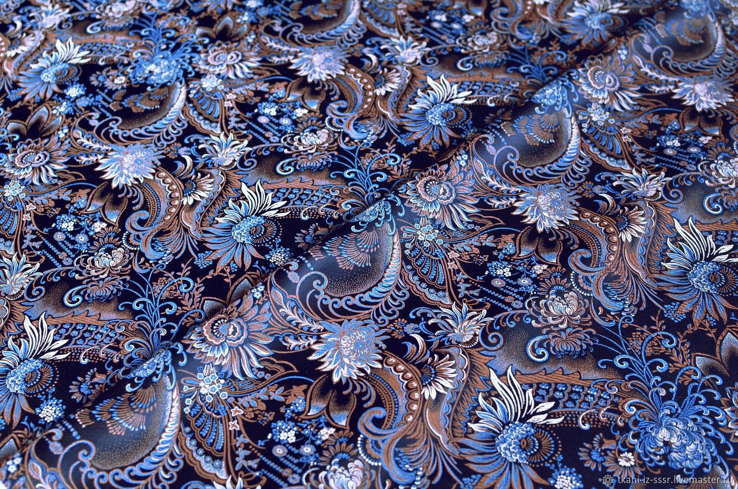 Жаккард винтажный Натуральный шелк Винтаж 60-е годы 2 м 25 см – купить ...