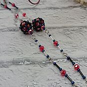Аксессуары handmade. Livemaster - original item Chains for glasses: Red flower. Handmade.